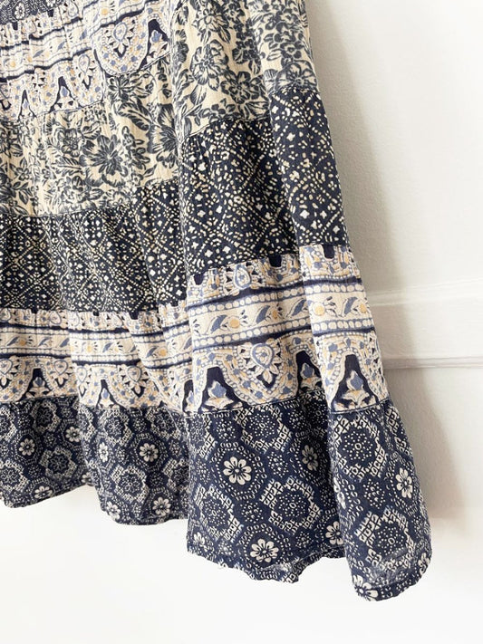 vintage 00s eddie bauer tiered boho knee length skirt - good market thrift store