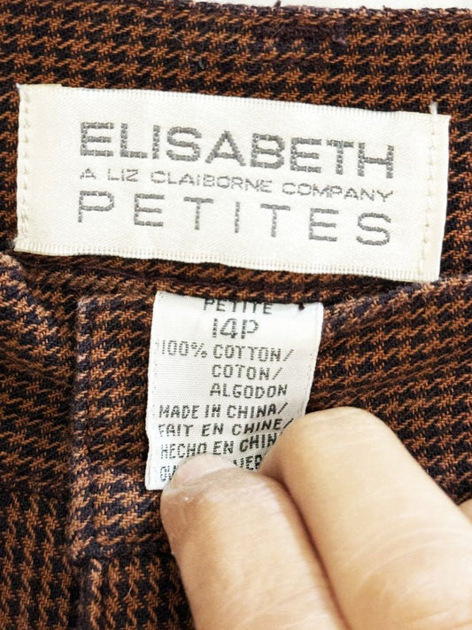 vintage 00s elisabeth houndstooth pleated trousers | liz claiborne - good market thrift store