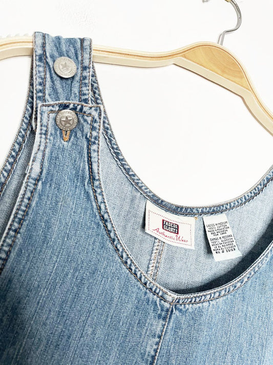 vintage 00s faded glory soft denim jumper sleeveless maxi dress - good market thrift store