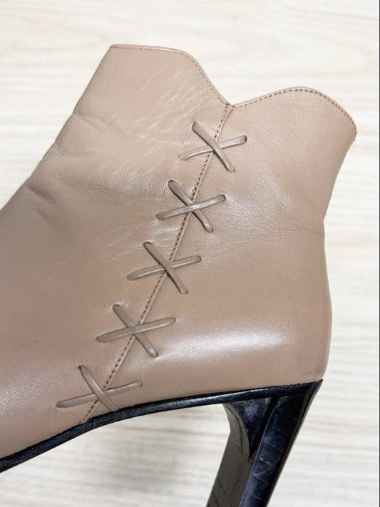 vintage 00s gabianni leather square toe heeled boots - good market thrift store