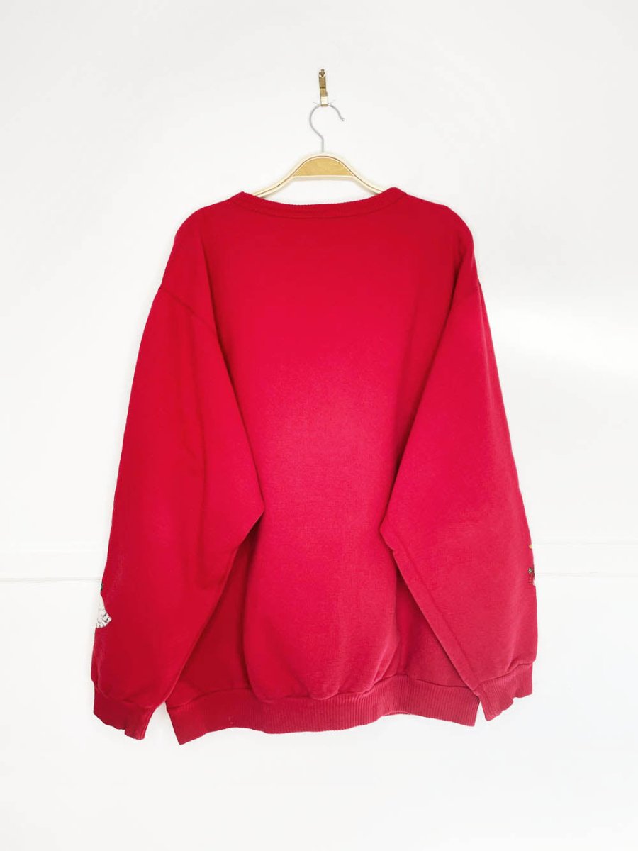 vintage 00s handmade christmas goose sweatshirt - good market thrift store