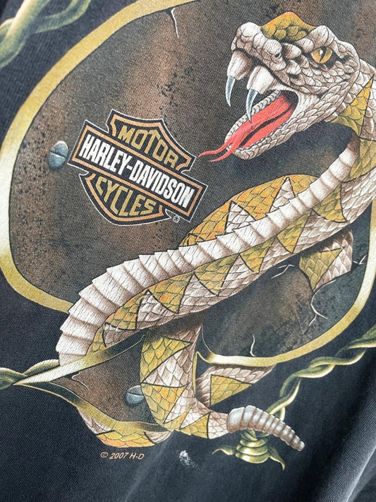 vintage 00s harley davidson rattlesnake tank | smoky mountain tennesse - good market thrift store