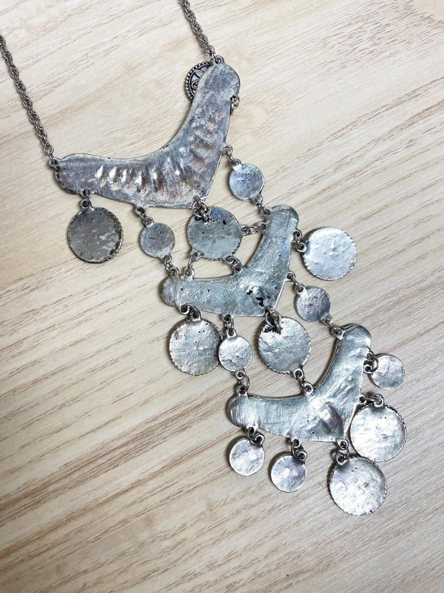 vintage 00s indo - western layered boho festival necklace - good market thrift store