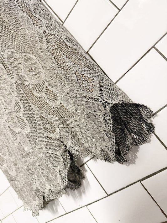 vintage 00s jessica howard metallic crochet knit maxi dress | made in USA - good market thrift store