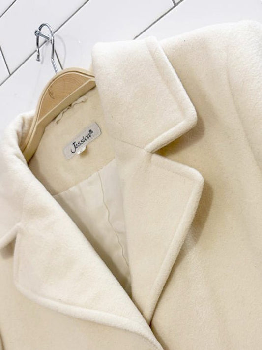 vintage 00s jessica wool - cashmere long coat - good market thrift store