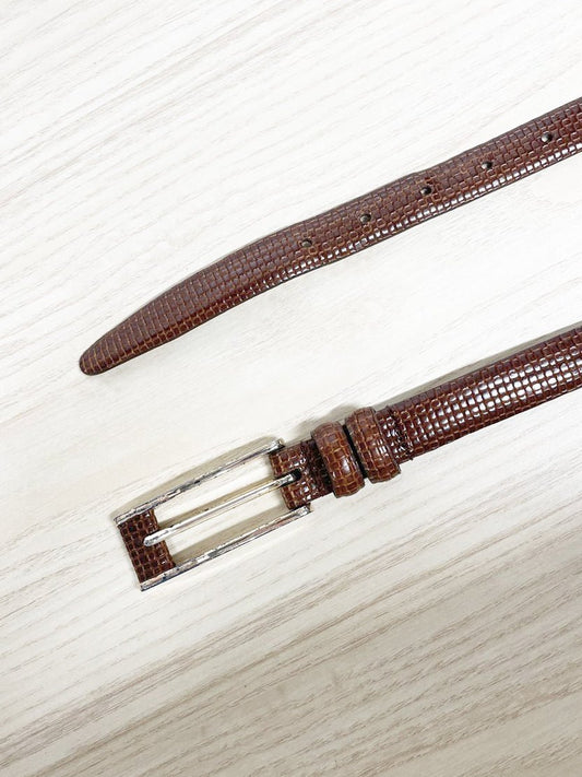 vintage 00s jones new york woven textured leather slim belt - good market thrift store