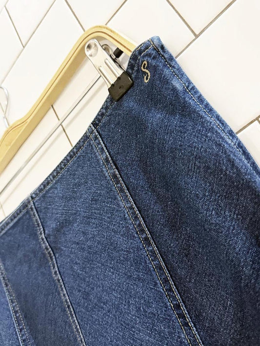 vintage 00s jones wear studio tulip hem denim skirt | jones new york - good market thrift store