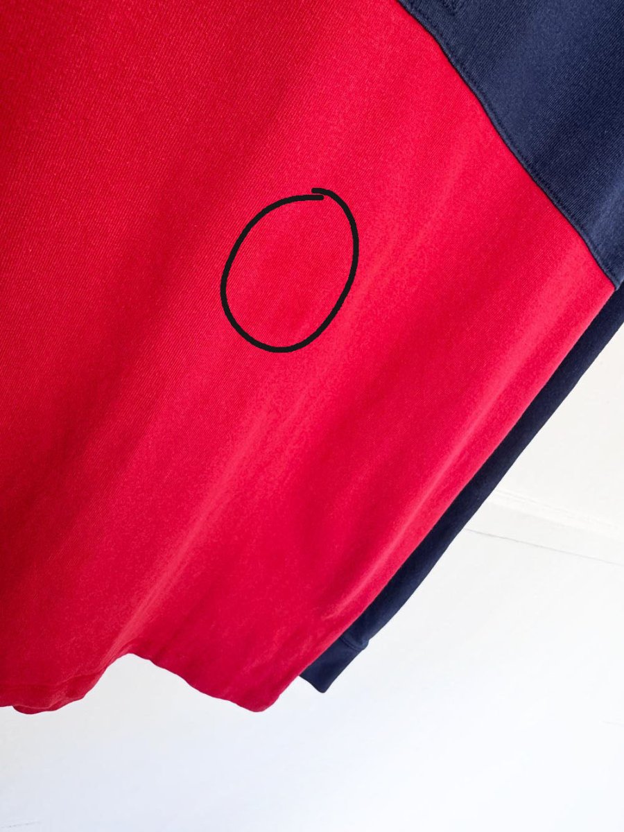 vintage 00s lands end rugby colour block long sleeve shirt - good market thrift store
