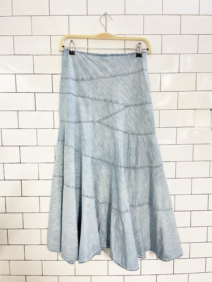 vintage 00s lauren jeans RL country full denim midi skirt | ralph lauren - good market thrift store