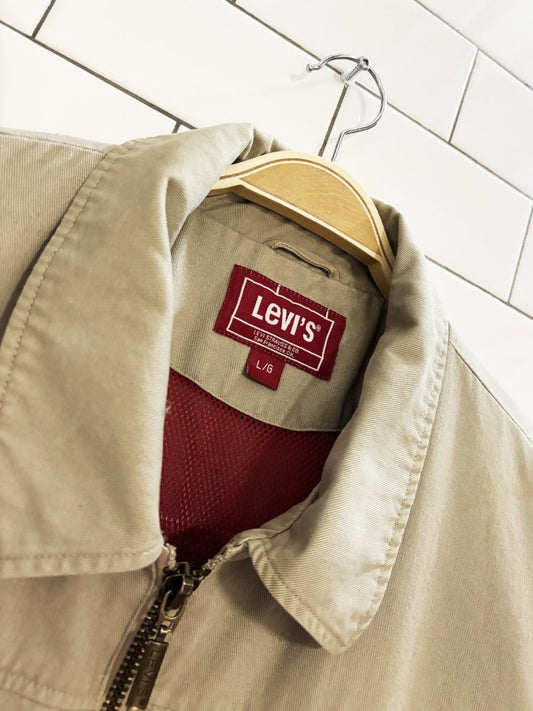 vintage 00s levis canvas mesh lined utility jacket - good market thrift store