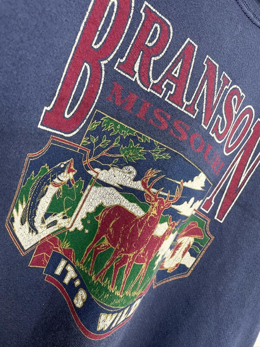 vintage 00s missouri wildlife graphic sweatshirt - good market thrift store