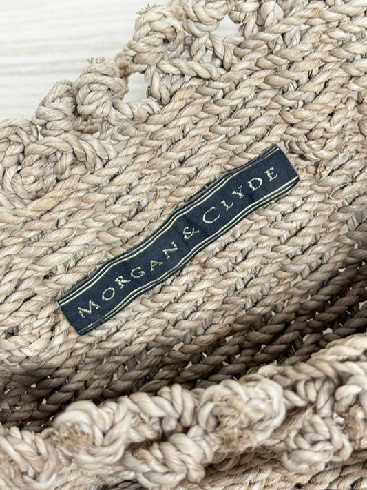 vintage 00s morgan & clyde woven raffia mini handbag - good market thrift store