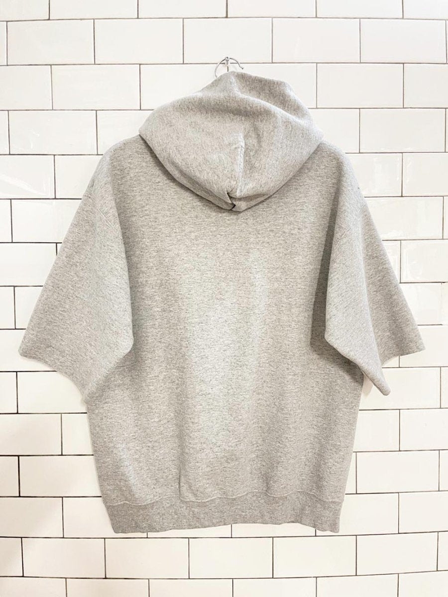 vintage 00s new york city graphic cropped sleeve hoodie | jerzees - good market thrift store
