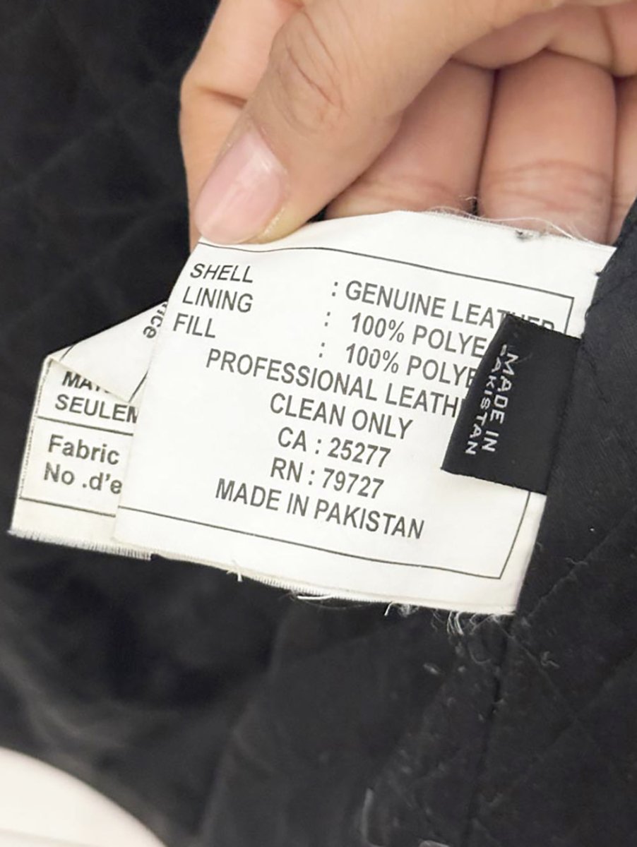 vintage 00s oakwood classic full button leather jacket | quilted lining - good market thrift store