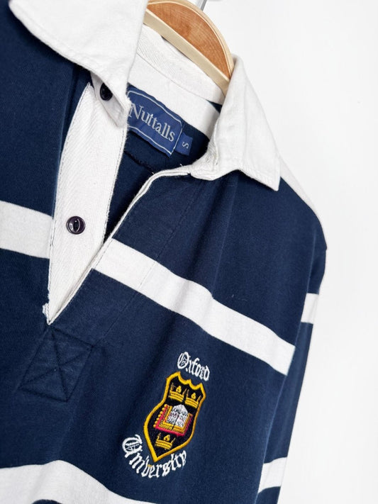 vintage 00s oxford university rugby striped long sleeve shirt | nuttals - good market thrift store