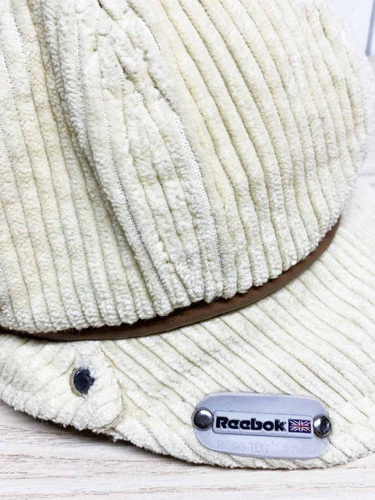 vintage 00's reebok chunky cord newsboy cap - good market thrift store
