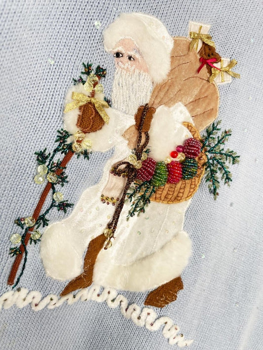 vintage 00s samantha coral saint nicholas knit sweater - good market thrift store