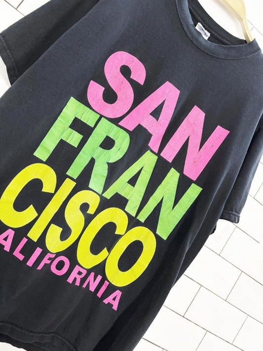 vintage 00s san francisco spell out tee - good market thrift store