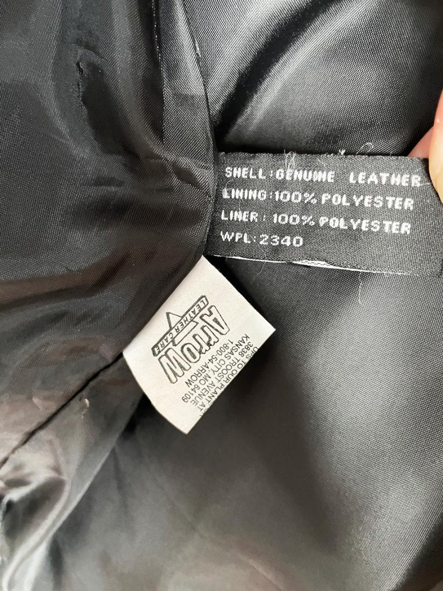 vintage 00s seventh avenue soft leather whipstitch trucker jacket | arrow - good market thrift store