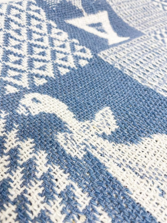 vintage 00s woven goose heart + home check throw blanket - good market thrift store