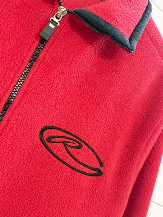 vintage 00xs roots fleece embroidered logo full zip jacket - good market thrift store