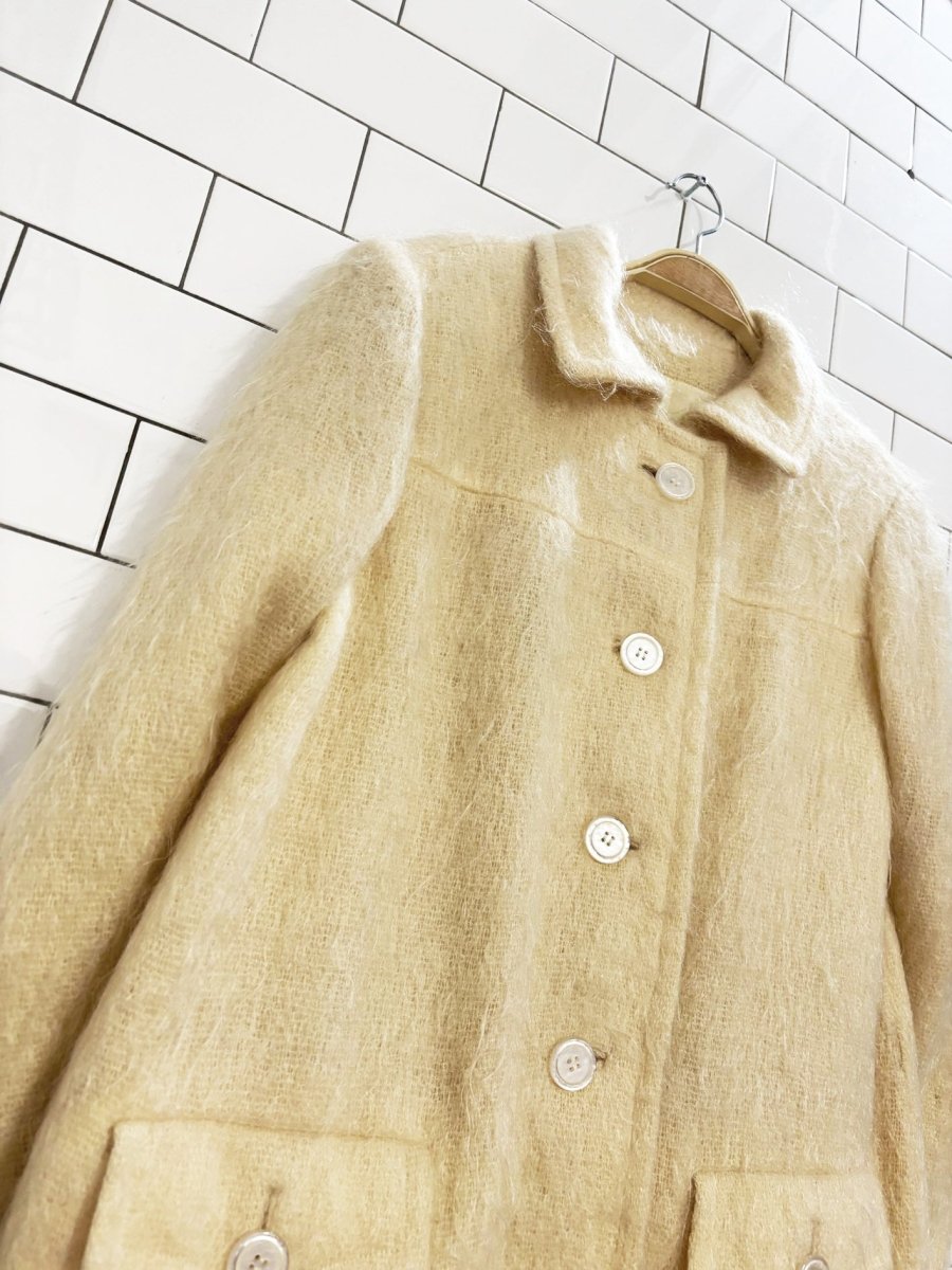 vintage 50s auckie sanft mohair - wool coat - good market thrift store