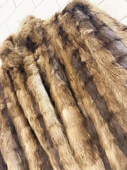 vintage 60s edward reilly & co. mink stripe fur coat | made in Canada - good market thrift store