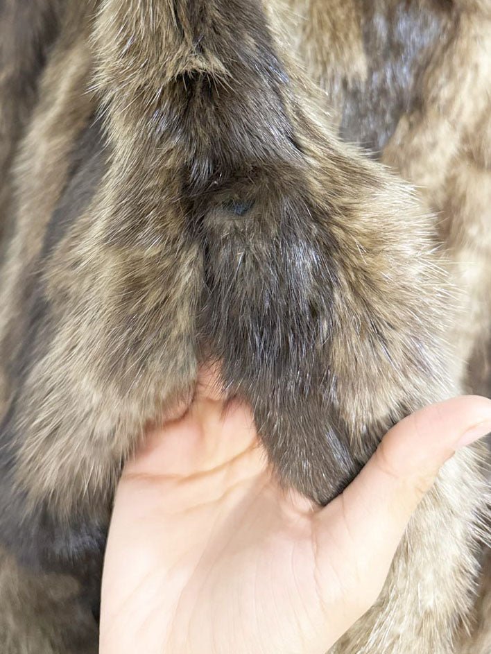 vintage 60s edward reilly & co. mink stripe fur coat | made in Canada - good market thrift store