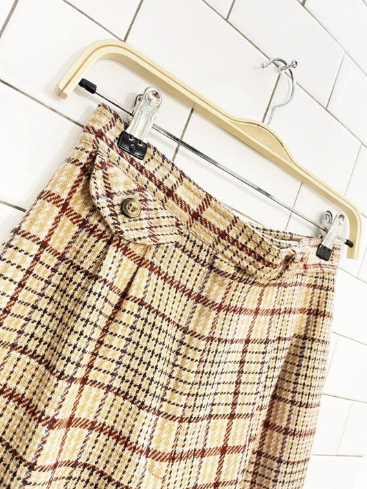 vintage 70s bronson of california wool tweed pleated wide leg trouser - good market thrift store