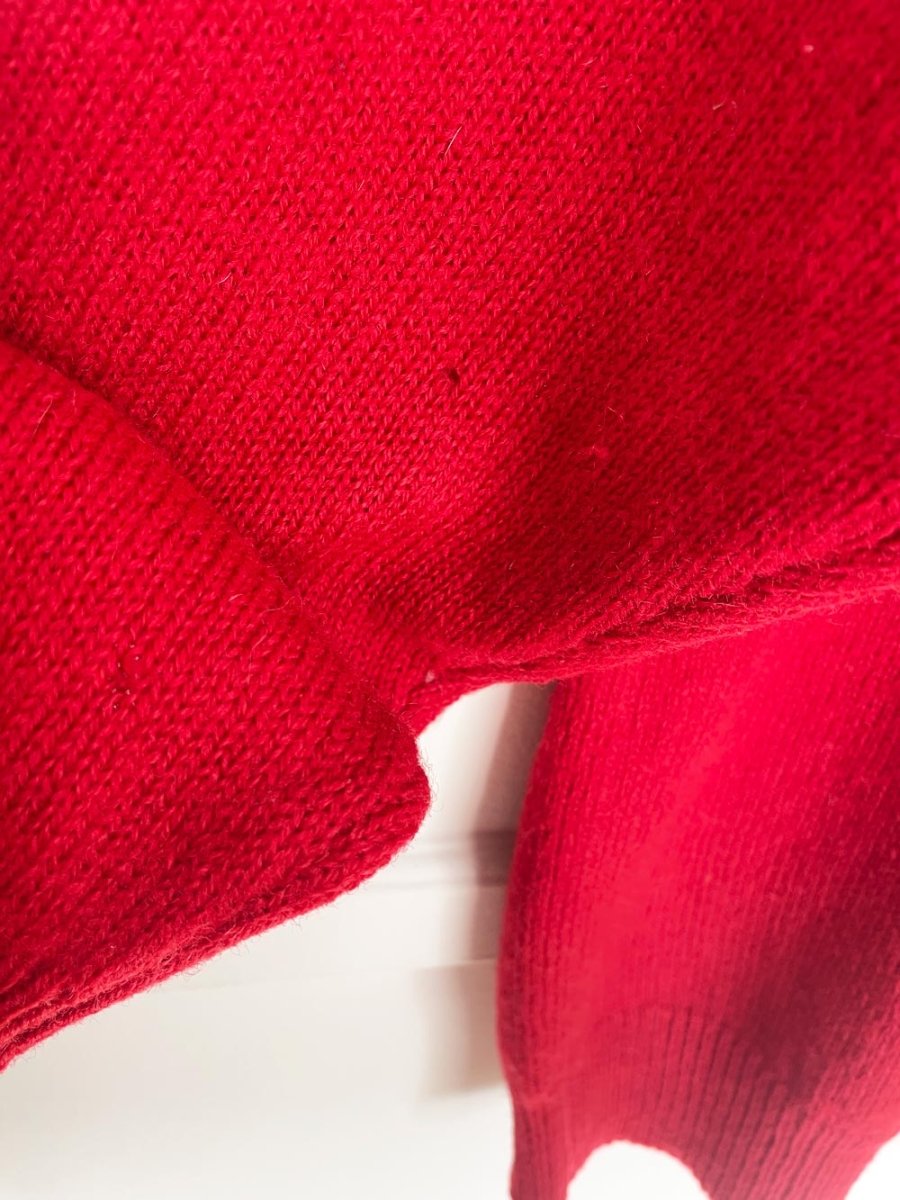 vintage 70s orvis 100% wool holiday kittens hand - embroidered cardigan - good market thrift store