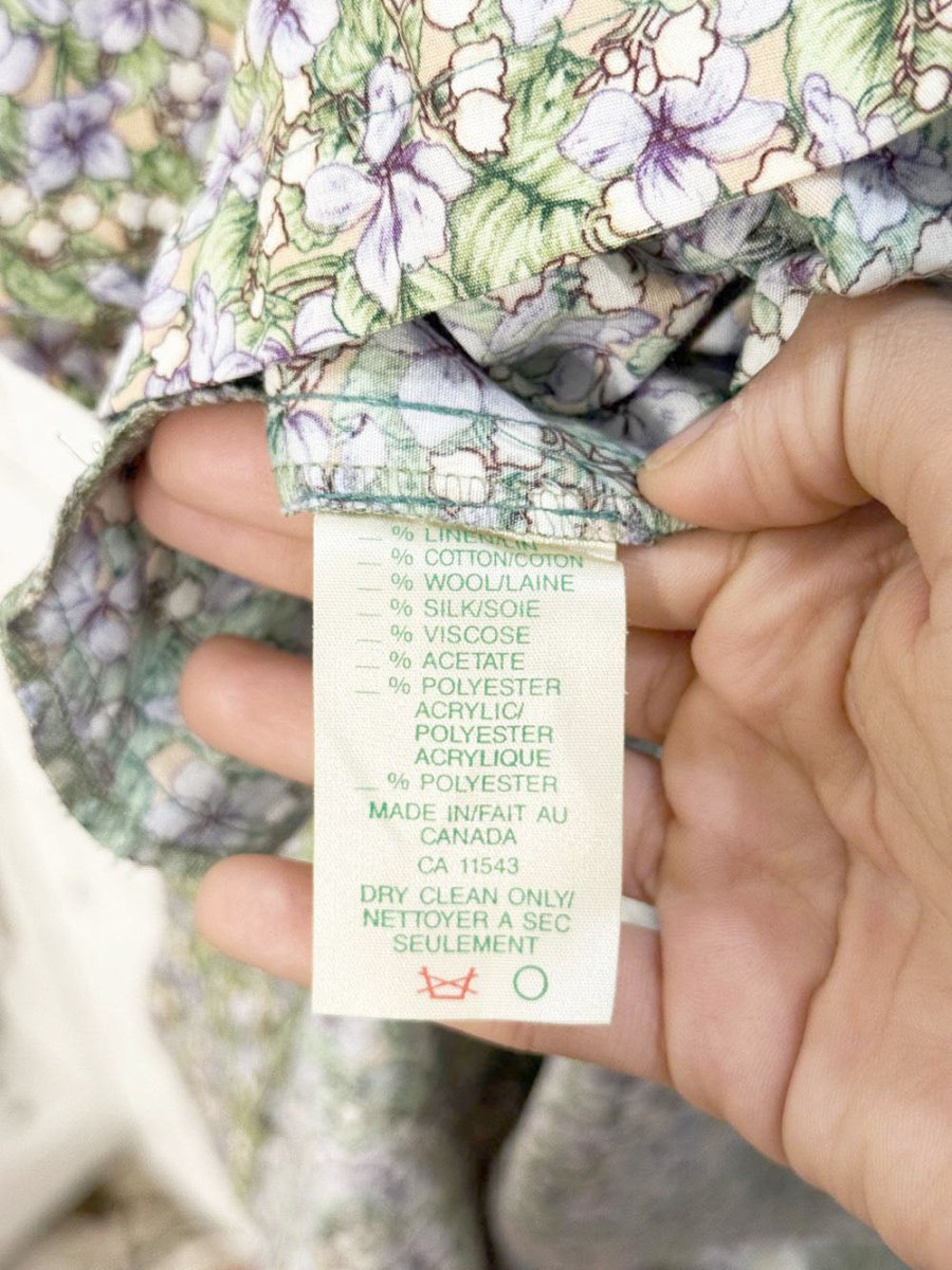 vintage 70s peter lam floral full button belted midi shirt dress | made in Canada - good market thrift store