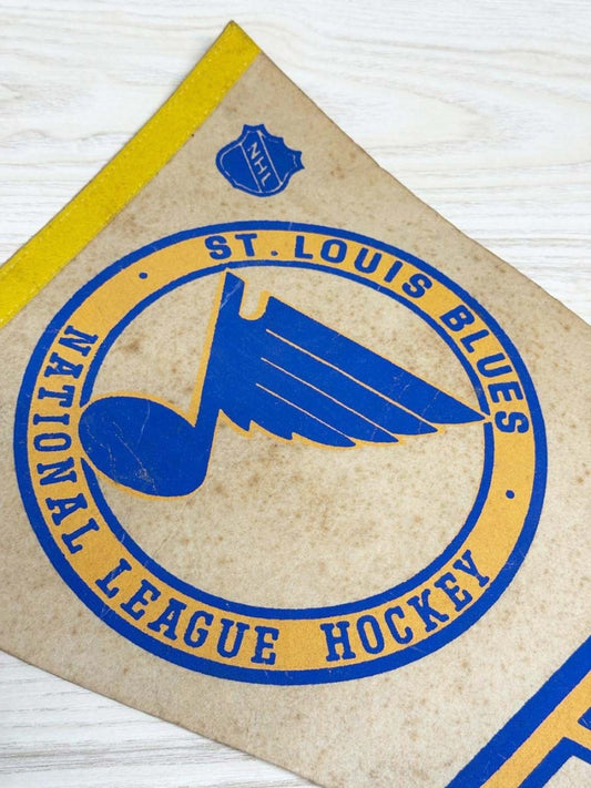 vintage 70s st louis blues paper pennant | national league hockey | NHL - good market thrift store