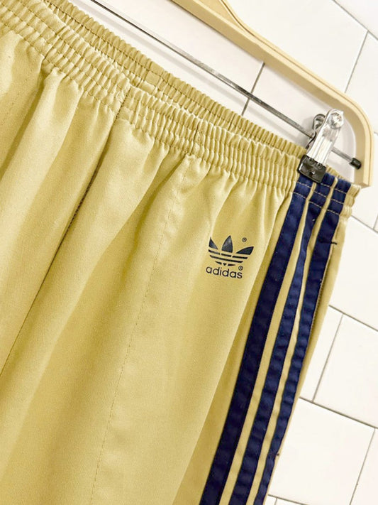 vintage 80s adidas three stripes track pants | made in Canada - good market thrift store