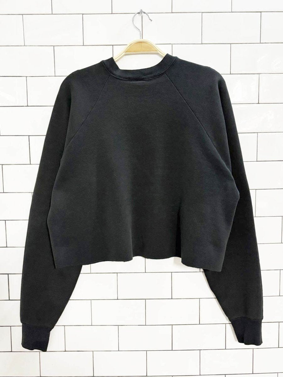 vintage 80s bahamas flamingo club cropped sweatshirt - good market thrift store