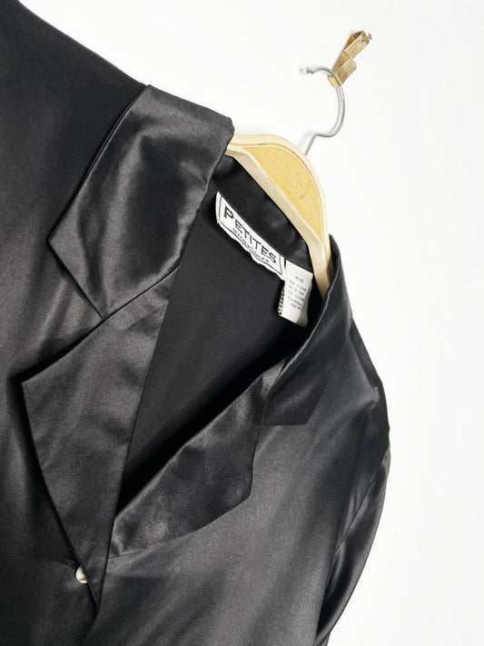 vintage 80s beechers brook 100% silk cropped blouse - good market thrift store