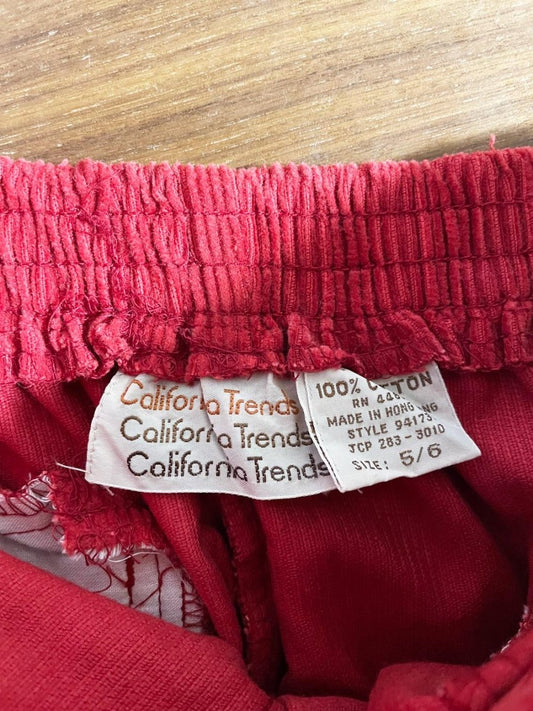 vintage 80s california trends high waist stretchy corduroy culottes | jc penny - good market thrift store
