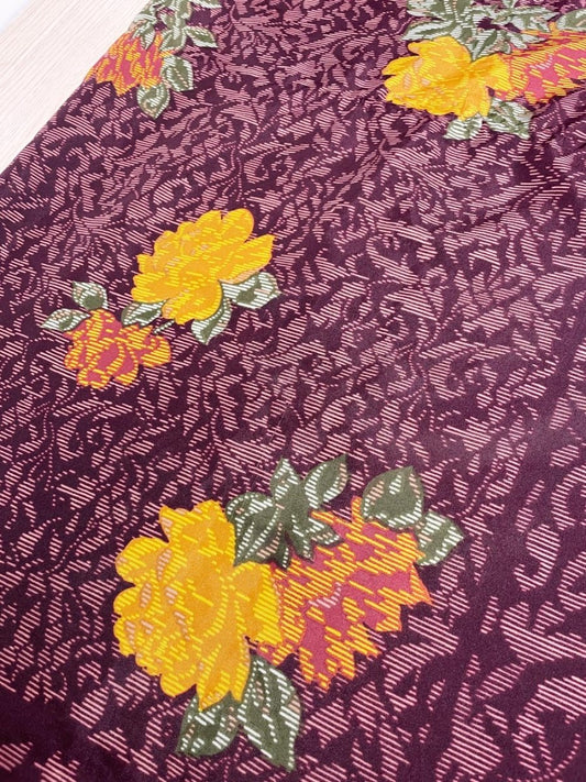 vintage 80s celvin water silk floral xl poly scarf - good market thrift store