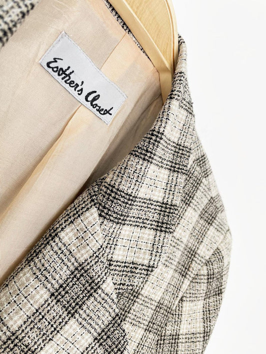 vintage 80s esther's closet plaid blazer | made in Canada - good market thrift store