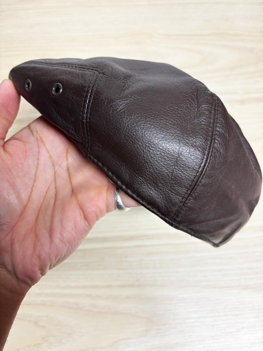vintage 80s gentleman leather flat cap | eun dol co. - good market thrift store