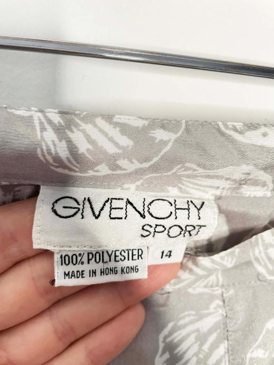 vintage 80s givenchy seashell printed pleated midi skirt - good market thrift store