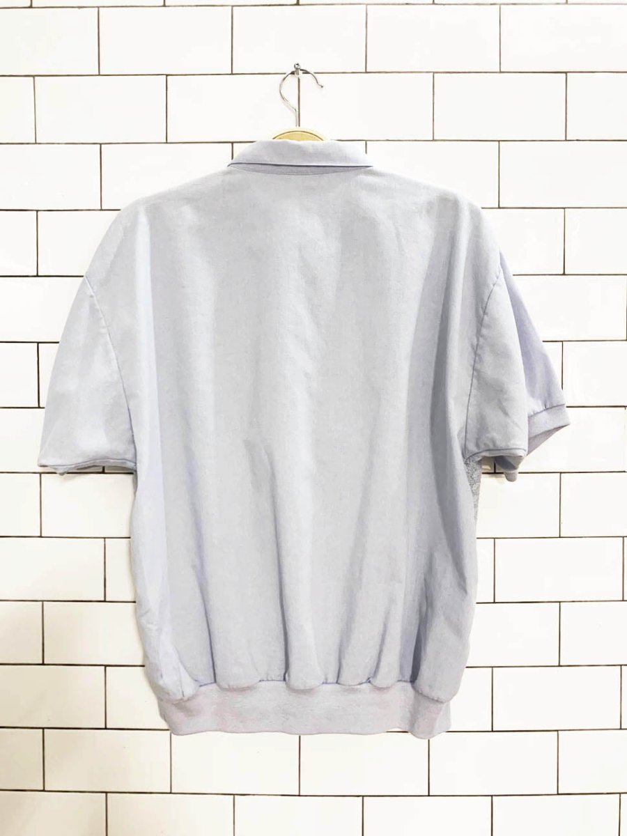 vintage 80s lady foot locker 1/2 button knit top - good market thrift store