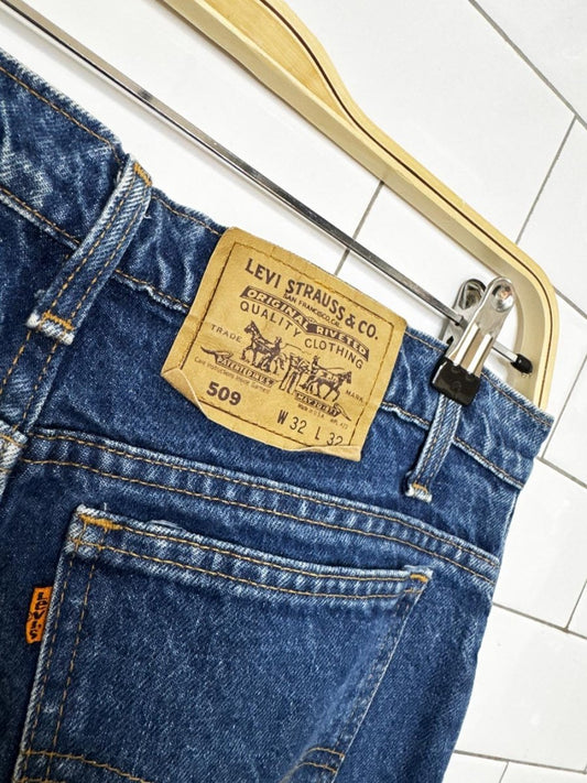 vintage 80s levi's orange tab 509 blue jeans | made in USA - good market thrift store