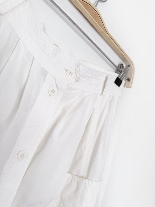 vintage 80s liz claiborne big pocket pleated full button volume midi skirt - good market thrift store