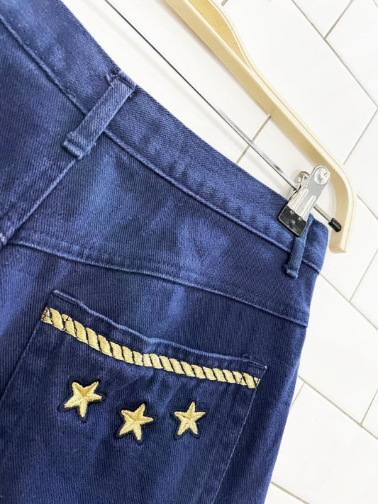 vintage 80s melbourne classics gold rope trim mom jeans - good market thrift store