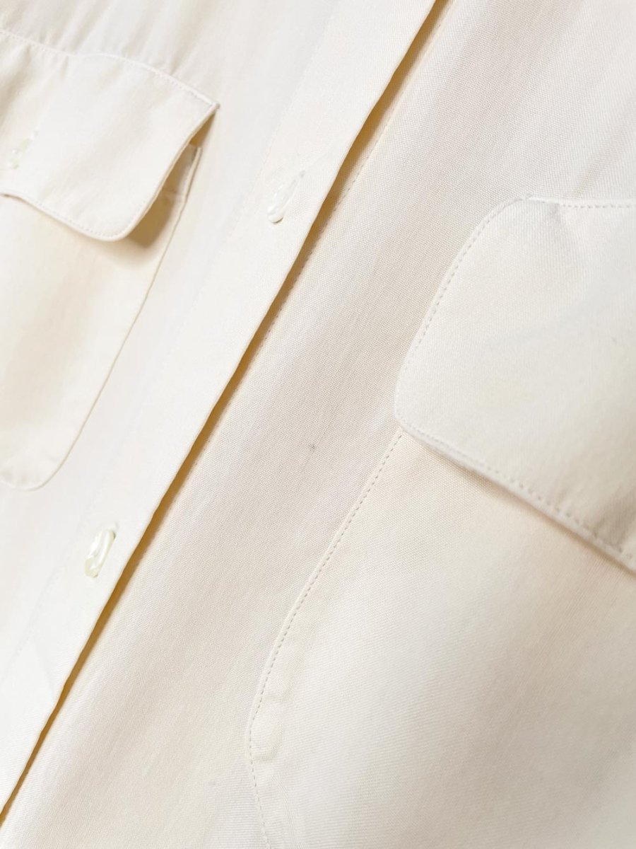 vintage 80s peter nygard 100% silk two pocket oversized blouse - good market thrift store