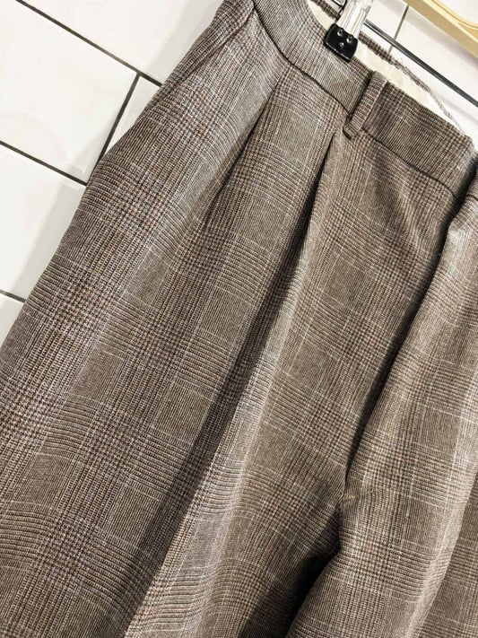 vintage 80s pleated glen plaid trousers | talon zipper - good market thrift store