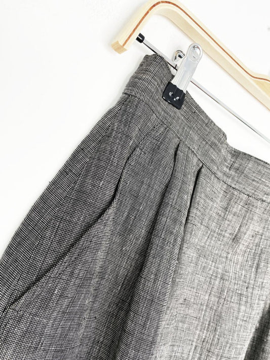 vintage 80s ports 100% linen high rise mini skirt - good market thrift store