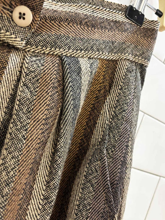 vintage 80s ports international 100% wool front pleat midi skirt - good market thrift store