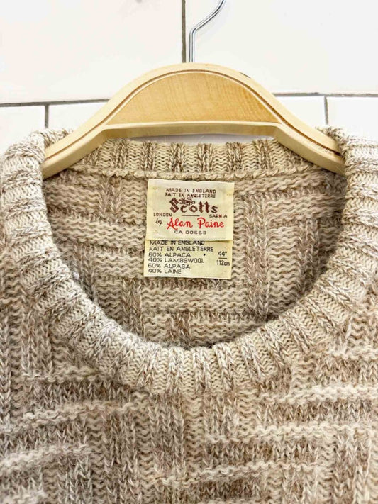 vintage 80s scotts alpaca - lambswool knit sweater | made in England | alan paine - good market thrift store
