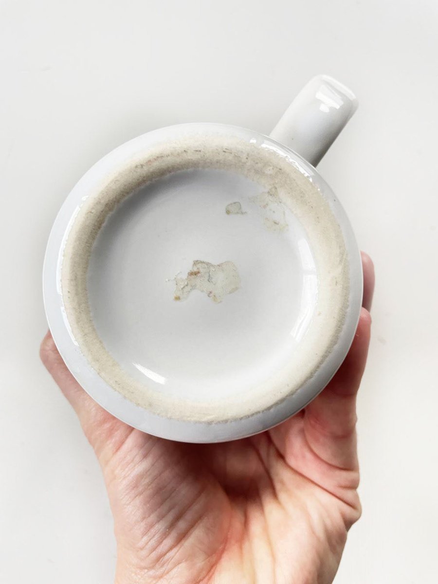 vintage 80s seasons greetings mug - good market thrift store